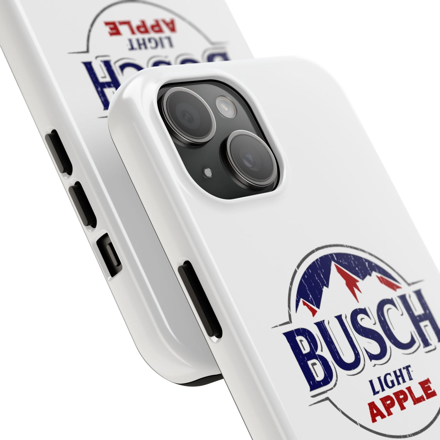 White Busch Apple Phone Case