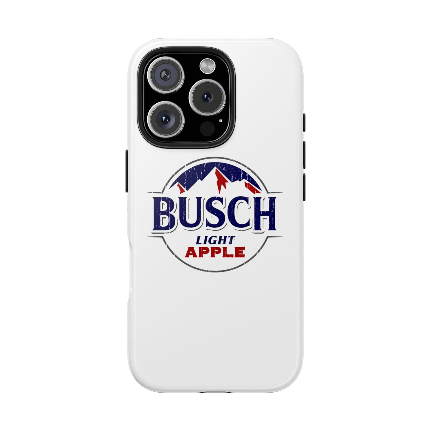 White Busch Apple Phone Case