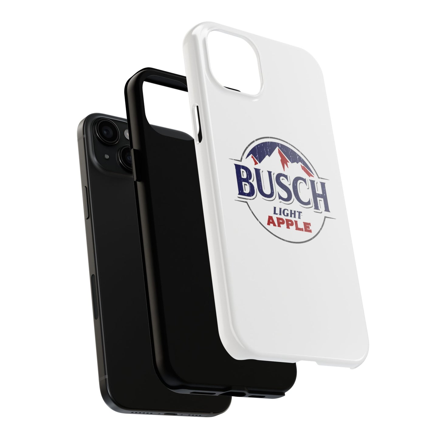 White Busch Apple Phone Case