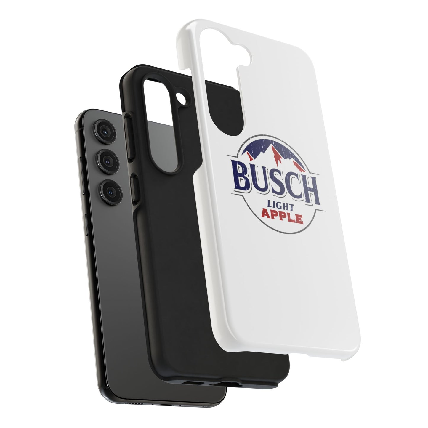 White Busch Apple Phone Case