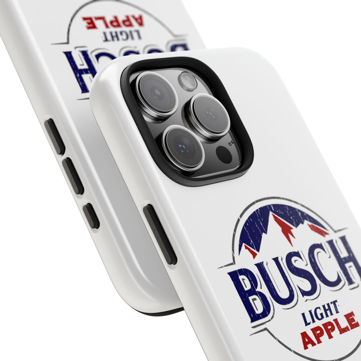 White Busch Apple Phone Case