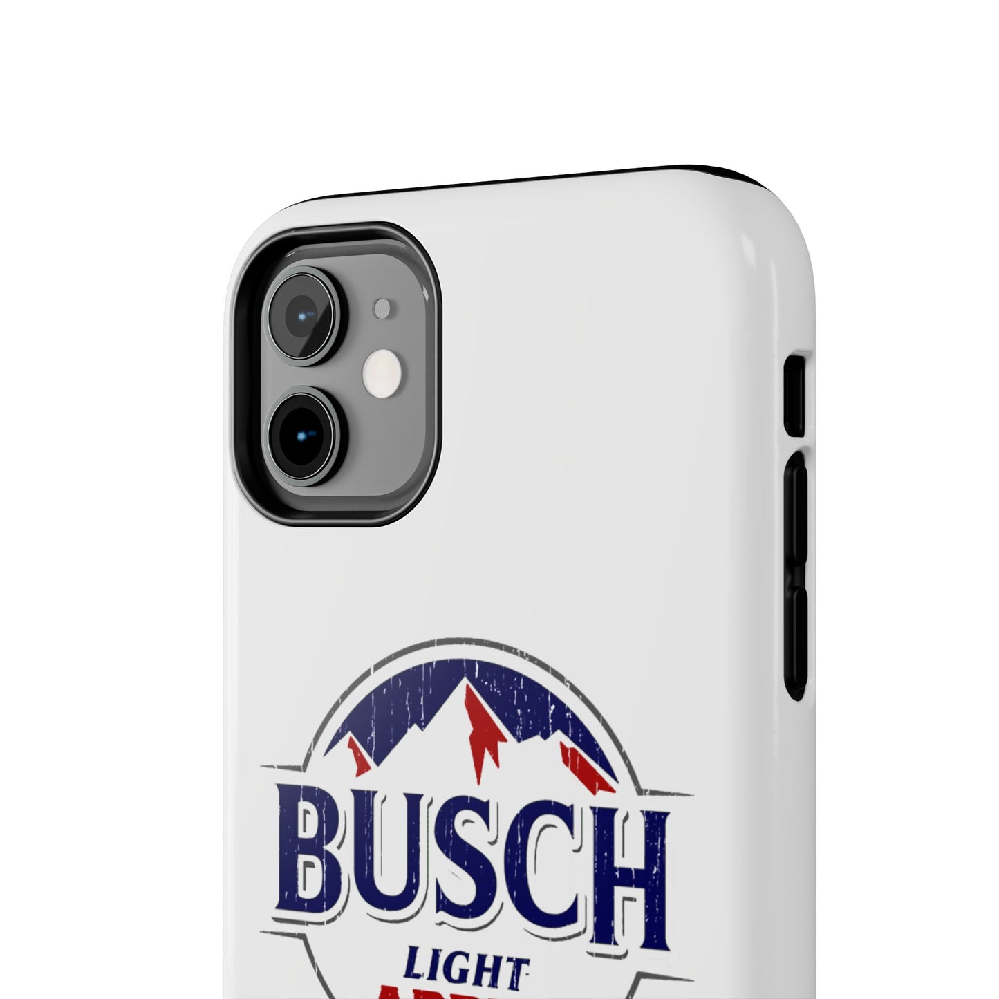 White Busch Apple Phone Case