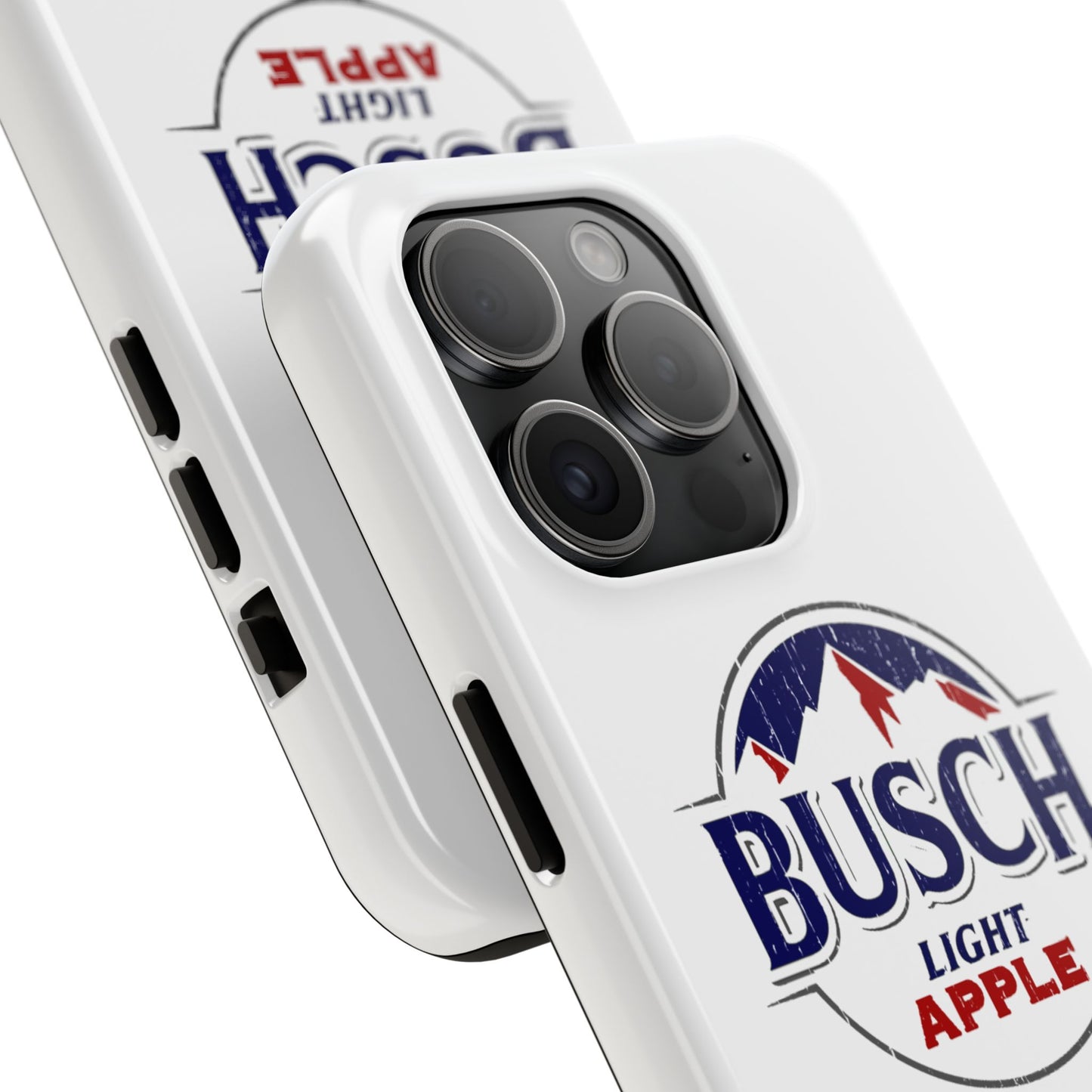 White Busch Apple Phone Case