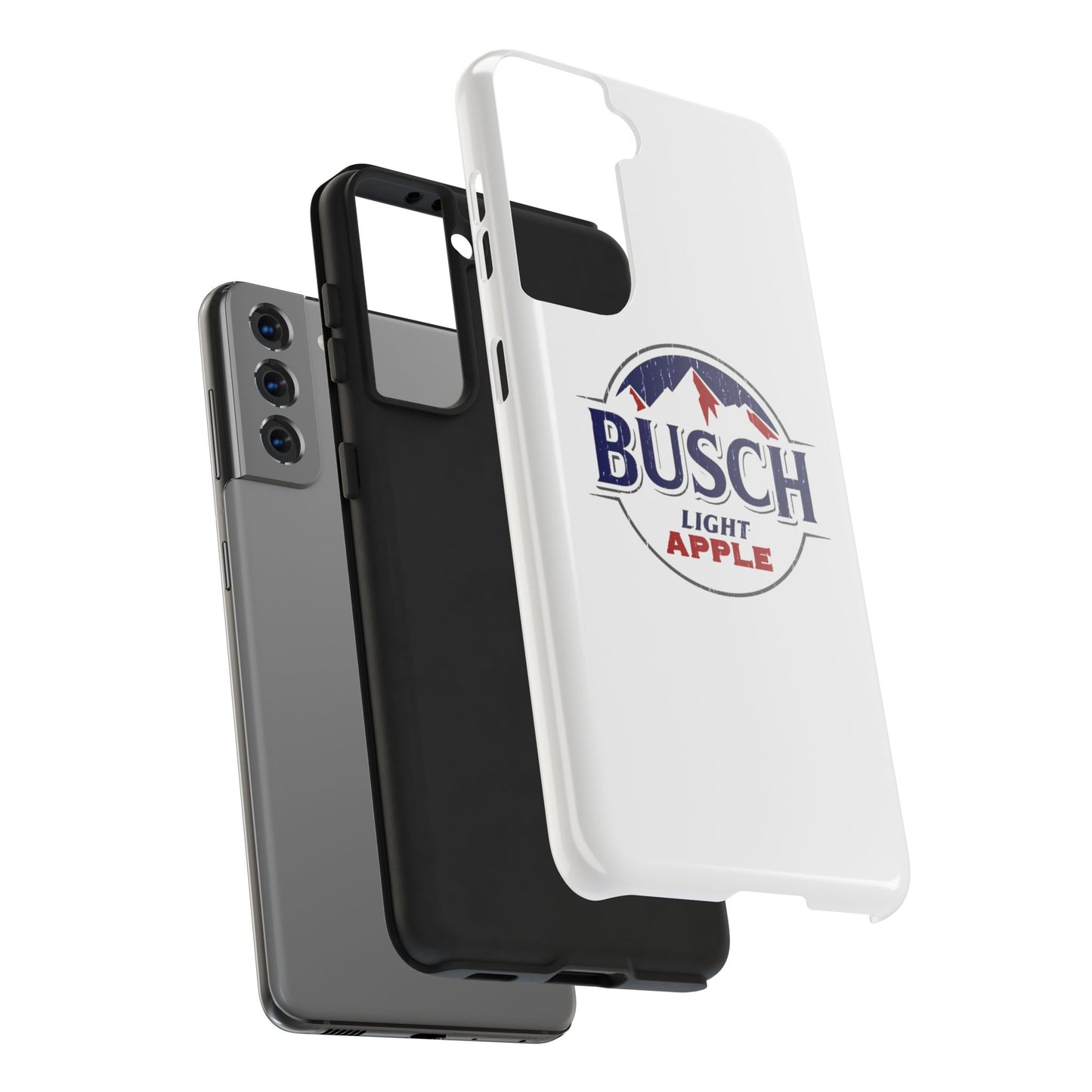 White Busch Apple Phone Case