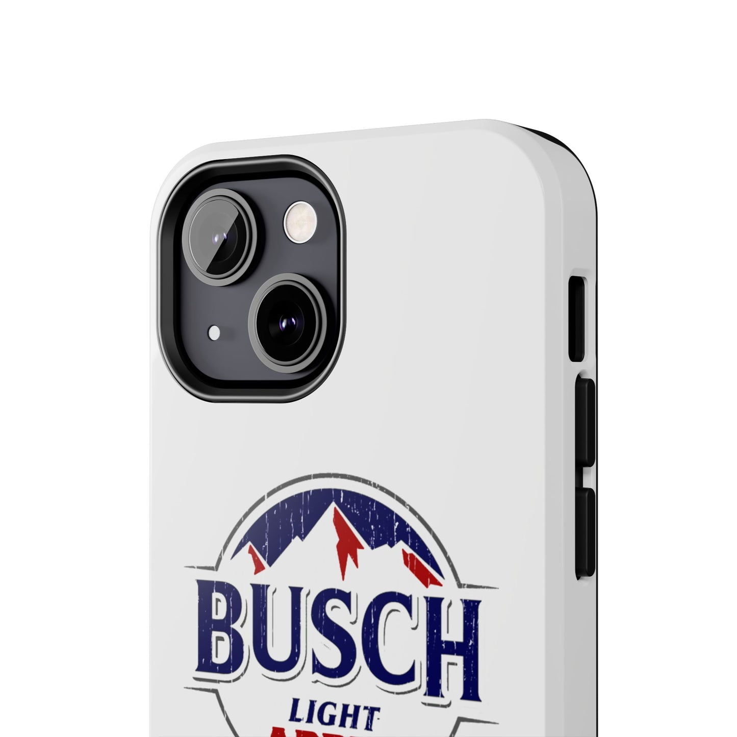 White Busch Apple Phone Case