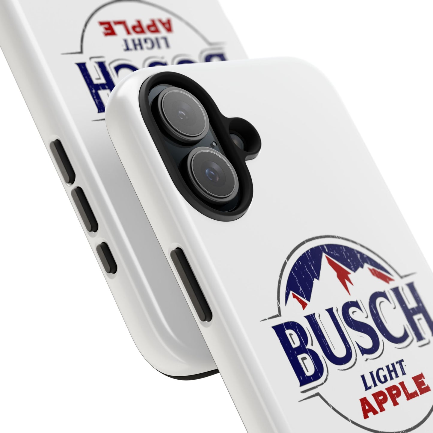 White Busch Apple Phone Case