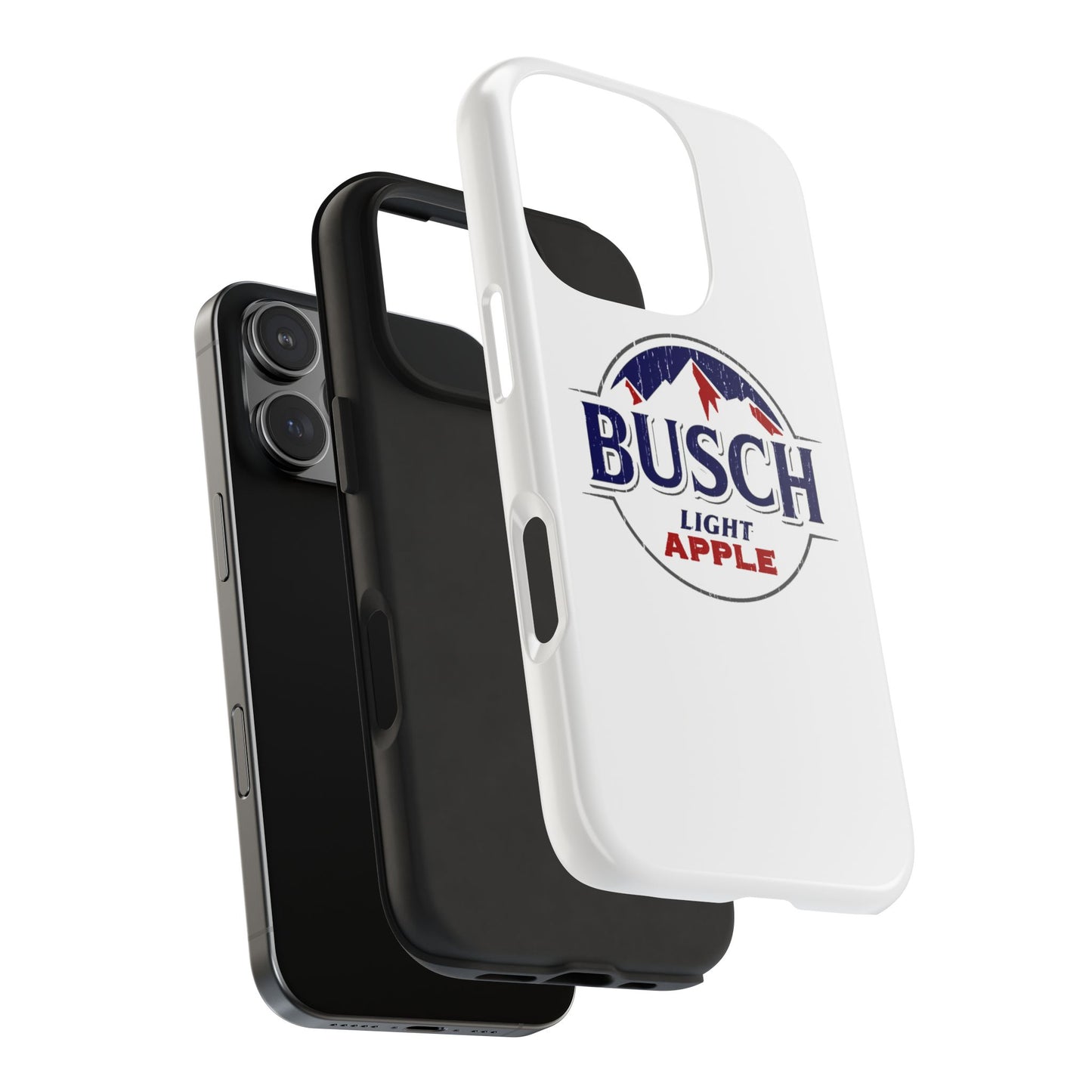 White Busch Apple Phone Case