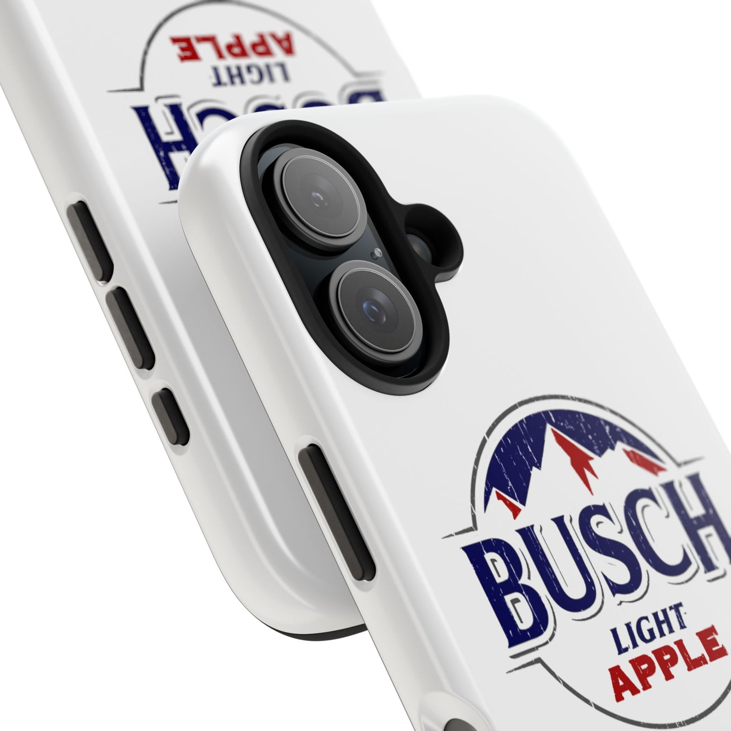 White Busch Apple Phone Case