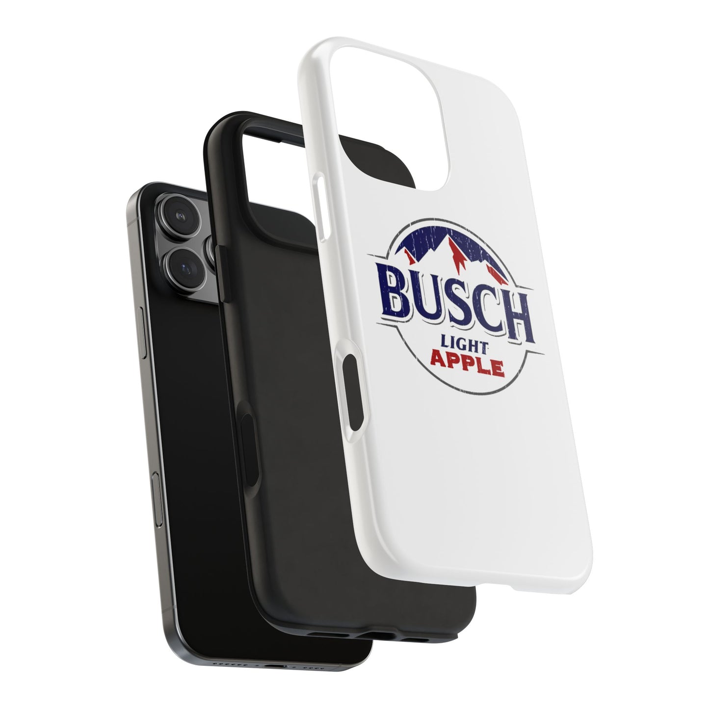 White Busch Apple Phone Case