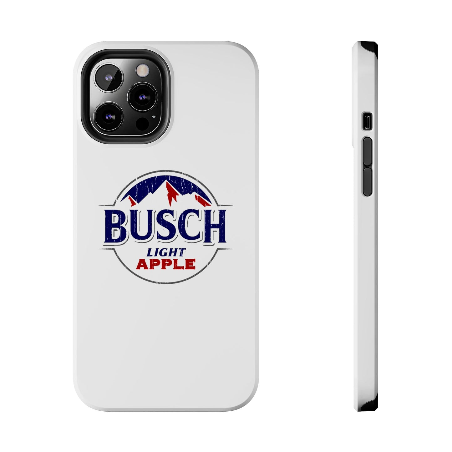 White Busch Apple Phone Case