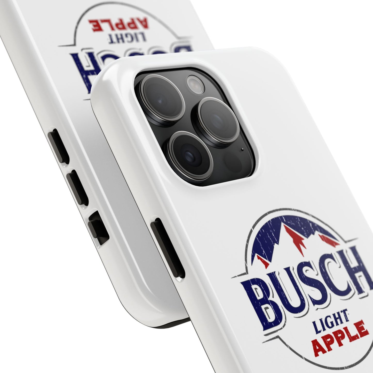 White Busch Apple Phone Case
