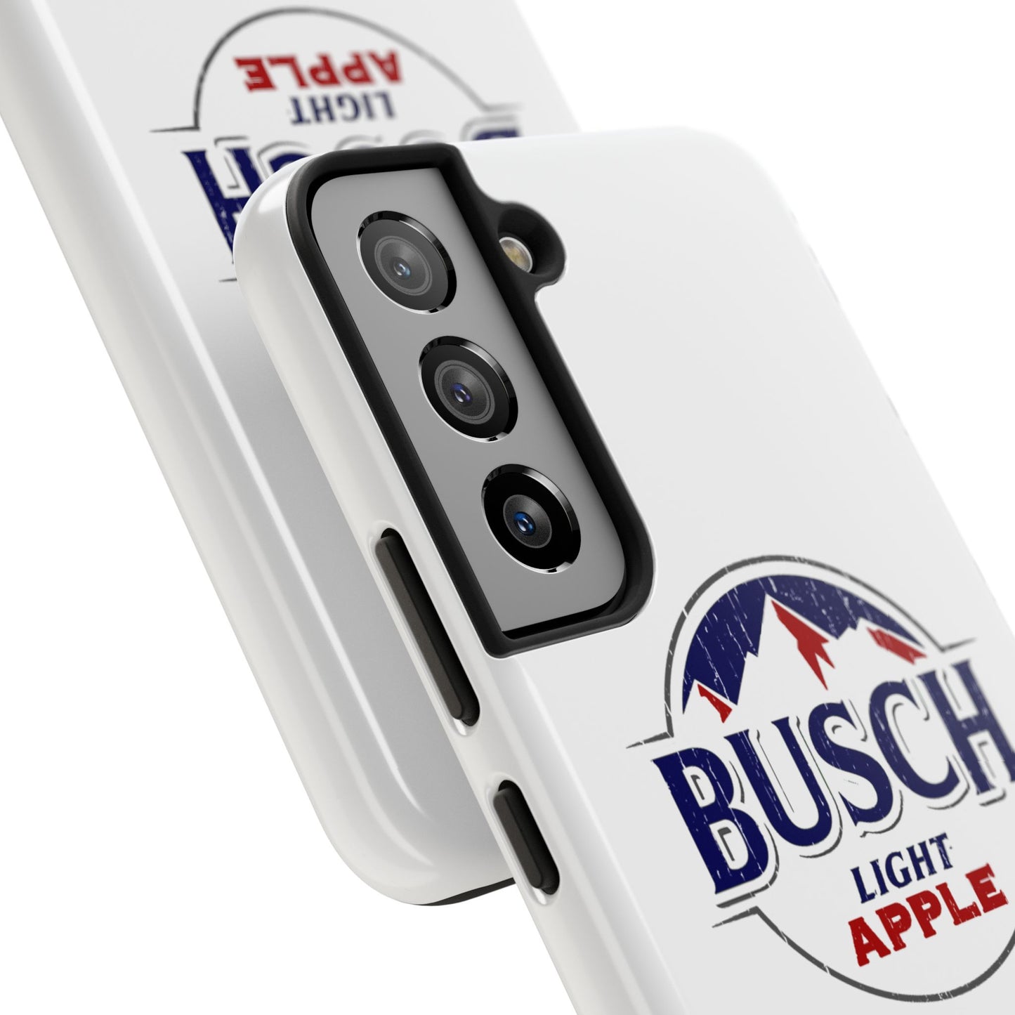White Busch Apple Phone Case