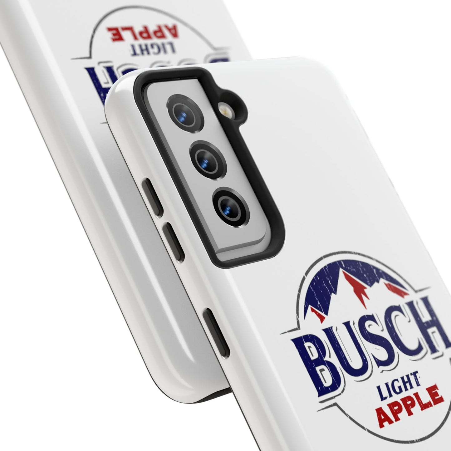 White Busch Apple Phone Case