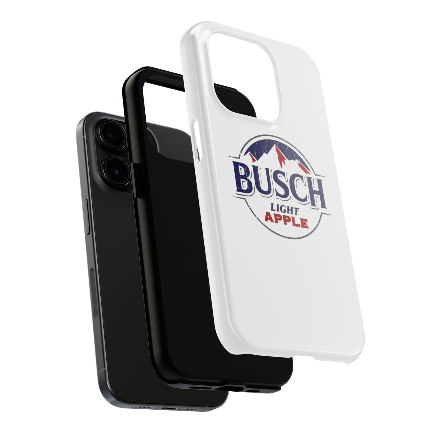 White Busch Apple Phone Case