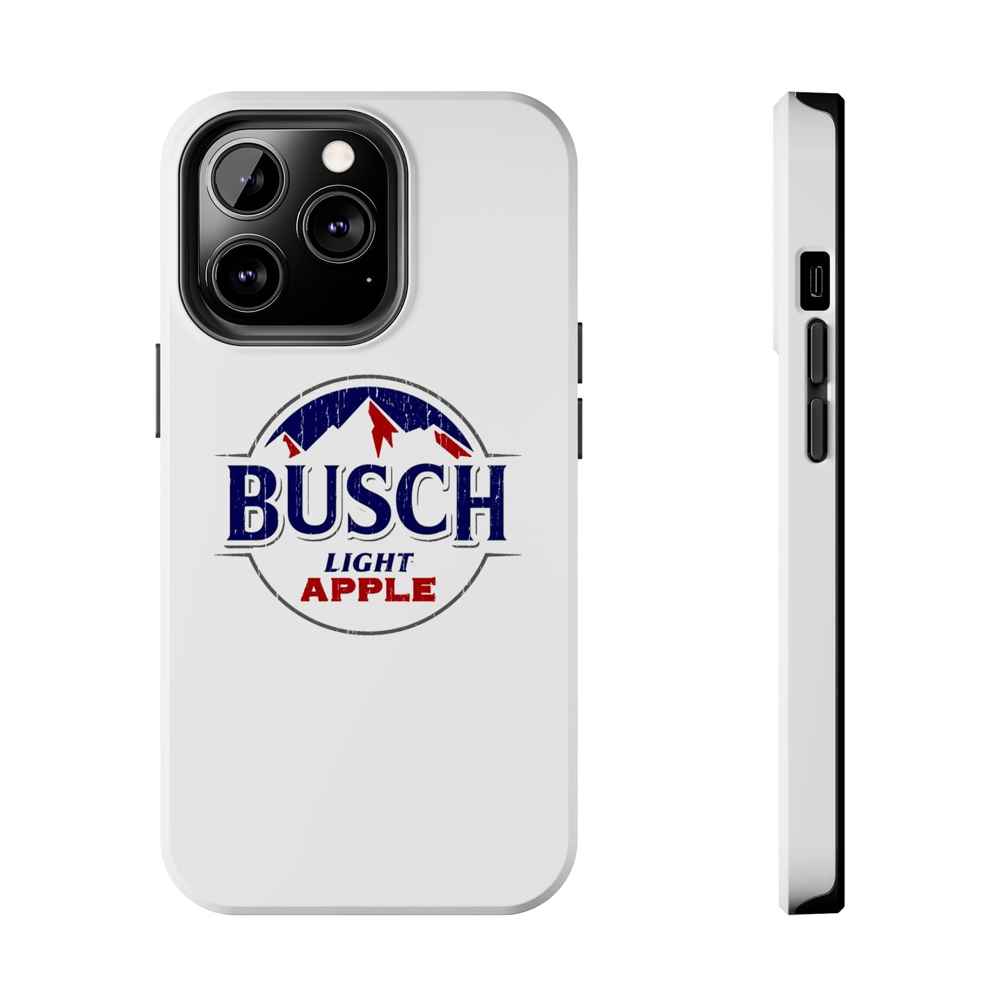White Busch Apple Phone Case